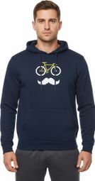 Rubb'r Moustache Hoodie Blue