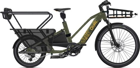 Vélo Cargo Longtail Électrique O2 Feel Equo Cargo Adventure 5.1 Shimano Cues 9V 835 Wh 20/26'' Vert Pack Family
