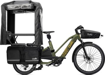 Longtail Bicicletta elettrica O2 Feel Equo Cargo Adventure 5.2 Shimano Cues 9V 835 Wh 20/26'' Verde Confezione Famiglia Extra