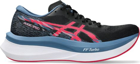Asics Magic Speed 4 Running Shoes, Black/Blue/Pink, Women's