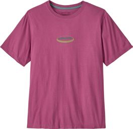 T-Shirt Manches Courtes Patagonia '95 Oval Logo Rose Homme