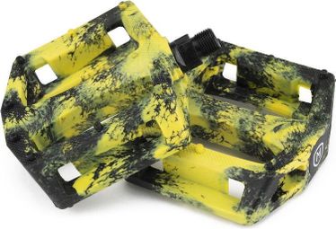 PEDALES MISSION BMX IMPULSE PLASTIQUE BLACK/YELLOW