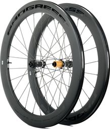 Paire de roues Progress Neon Disc Noir | 12x100/12x142 mm | Center Lock | Campagnolo N3W