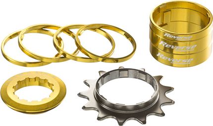 Reverse Single Speed Kit Pinion 13T Gold