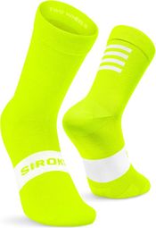Chaussettes vélo Cyclisme Homme et Femme S1 Fluor Montseny Jaune Brillant