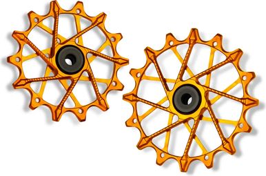 Coppia di ruote deragliatrici Garbaruk per Sram GX/XO/XX Eagle 12v Arancione