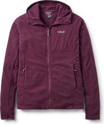 Sudadera con capucha RAB Tecton Hoody morada para mujer 