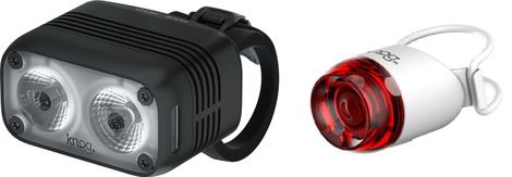 Pair of Knog Blinder Road 600 + Plug Rear Lights