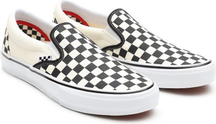 Chaussures Skate Vans Slip-On (Checkerboard) Noir / Blanc