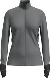 Icebreaker Merino Descender Women's Long Sleeve Jacket Grey/Black