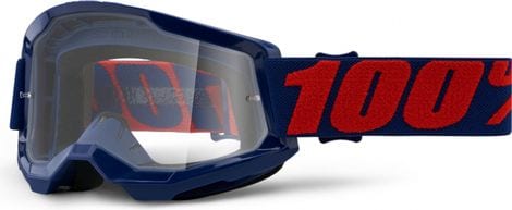 100% STRATA 2 mask | Red Blue Masego | Clear glasses