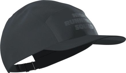 Compressport 5-Panel Night Running Squad Cap, Black