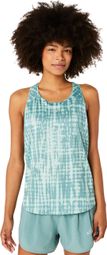 Asics Road All Over Print Tank Green Donna