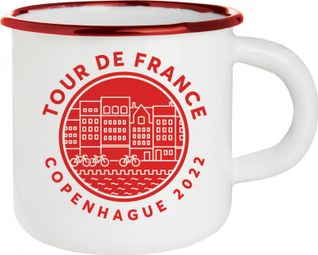 Taza de esmalte blanco del Tour <p>de</p>Francia
