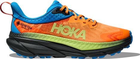Hoka One One Challenger 7 GTX Orange Blau Schwarz Herren Trailrunning-Schuhe