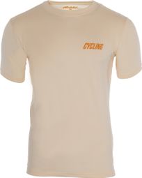 Rubb'r Cycling Beige T-shirt met korte mouwen