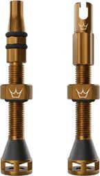 Peaty's Holeshot Fast Flow Tubeless Valves Bourbon