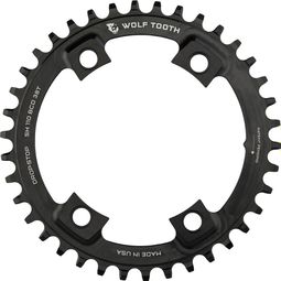 Wolf Tooth 110 BCD Plato asimétrico Shimano de 4 tornillos Drop-Stop B Negro