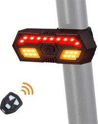 Feu arrière de vélo LED  avertisseur sonore de vélo clignotant avec télécommande