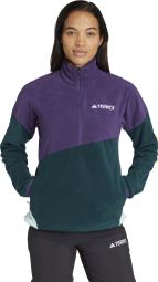 Adidas Terrex Multi Climawarm Violet/Green Women's 1/2 zip fleece
