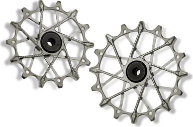 Paar Garbaruk Derailleurwieltjes voor Sram GX/XO/XX Eagle 12v Zilver