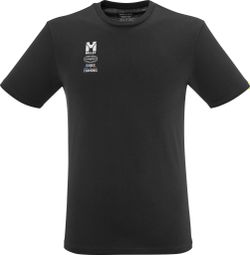 Heren Zwart Millet Compagnie des Guides Chamonix Korte Mouw T-shirt