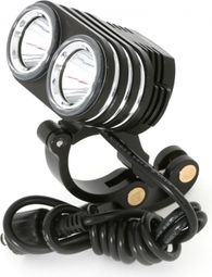 Luz delantera MSC Light 2000 Lúmenes Doble foco Negro