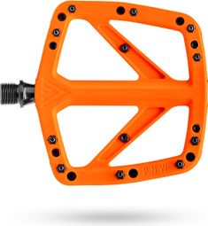 Coppia di pedali piatti PNW Range Composite arancioni di sicurezza