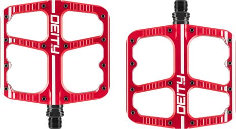 Paire de Pédales Plates Deity Flat Trak Rouge