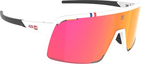 Set occhiali AZR Target RX bianco/rosa + lenti trasparenti
