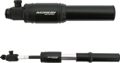 Massi CM-32 Pompa a Mano Telescopica in Alluminio Double Shot Nera