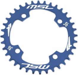 MSC Chainring CNC Alu 7075 4 pernos 104 mm estrecho / ancho azul