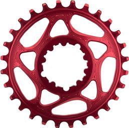 AbsoluteBlack Plato redondo, estrecho, ancho, de montaje directo para transmisiones Sram 12V Rojo