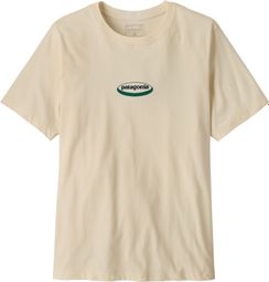 T-Shirt Manches Courtes Patagonia '95 Oval Logo Beige Homme