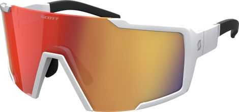 Scott Shield Compact Brille Weiß/Roter Bildschirm