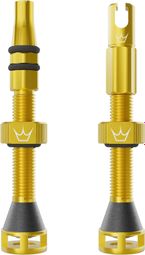 Peaty's Holeshot Fast Flow Tubeless Valves Gold
