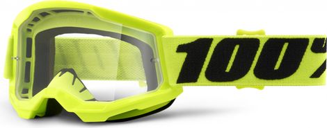 100% STRATA 2 Kids Goggle | Yellow | Clear Lenses