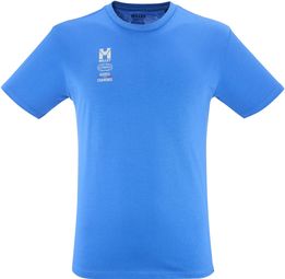 Heren Blauw Millet Compagnie des Guides Chamonix Korte Mouw T-shirt