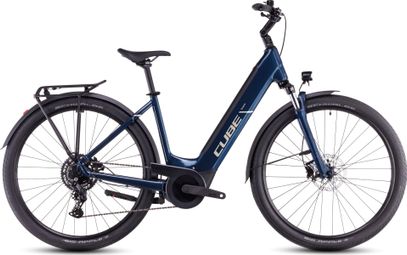 VTC Électrique Cube Touring Hybrid One 500 Easy Entry Shimano Cues 9V 500 Wh 700 mm Bleu Deep Sea 2025 - Produit Reconditionné