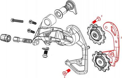 Kurzer innerer Gabelkopf Sram RED und RED 22