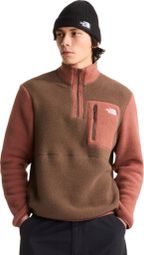 Forro polar The North Face Yumiori con cremallera de 1/4, marrón, para hombre