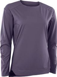Maillot VTT manches longues ION Scrub AMP BAT Violet Femme