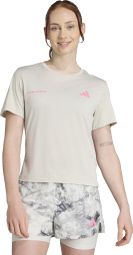 Women's adidas Performance Own the Run White/Rose short-sleeved jersey