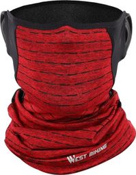 Cachecou Unisexe en Soie Glacée Protection Solaire Rouge