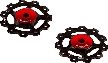 Jeu de galets inox Shimano/SRAM route et VTT 9-11 vitesses