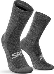 Chaussettes vélo avec laine mérinos Cyclisme Homme et Femme SRX Maloja Gris