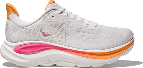 Hoka Clifton 10 White/Rose Women's Running Shoes