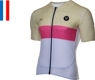 LeBram Pas de Peyrol Beige Rosa Kurzarmtrikot