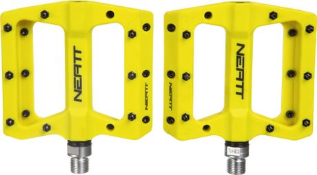 Pair of Neatt Composite 8 Pin Flat Pedals Yellow