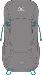 Highlander sac à dos Ivar Sac à dos Haar Gris pour femmes 38 litres - Gris